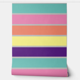 鮮やかストライプの 壁紙