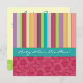 鮮やかストライプ招待状 招待状 (正面/裏面)