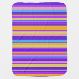 鮮やかストライプ ベビー ブランケット