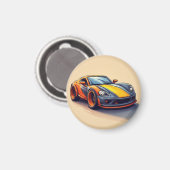 鮮やかスポーツ車モダンデザイン マグネット (正面/裏面)