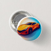 鮮やかスポーツ車モダンデザイン 缶バッジ (正面&裏面)