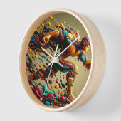 鮮やかスーパーヒーローランナーウォールクロック 壁時計 (傾斜)