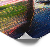 鮮やかタンパフロリカラフルダ抽象芸術 ポスター (角)