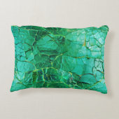 鮮やかターコイズテクスチャパターン アクセントクッション (裏面)