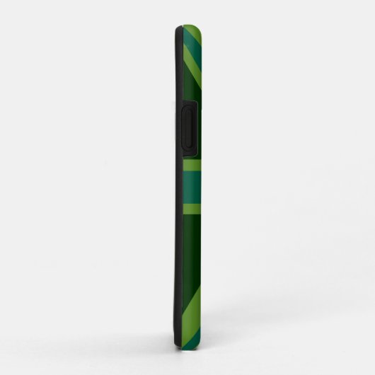 鮮やかティール(緑がかった色)ユニオンジャック Case-Mate iPhoneケース (裏面/右)