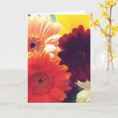 鮮やかデイジーフラワーフォトノートまたはグリーティングカード カード (黄色い花)
