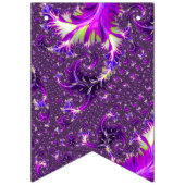 鮮やかトリップ(幻覚体験)のようなカラフルGroovy Bohoスパイラルフラクタル バンティングフラッグ (第3の旗)