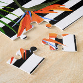 鮮やかトロピ葉ックスと花のデザイン ジグソーパズル (側面)