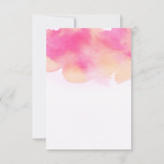 鮮やかドリームウェディングRSVPカード/ピンク&桃 出欠カード (裏面)