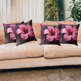 鮮やかハイビスカススプラッシュ クッション