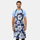 鮮やかハイビスカス:フローラのシームレスなパターン。 エプロン (着用した状態)