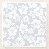 鮮やかハイビスカス：フローラのシームレスなパターン。 ガラスコースター (裏面)