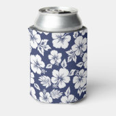 鮮やかハイビスカス：フローラのシームレスなパターン。 缶クーラー (缶裏面)