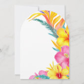鮮やかハイビススフローラエレガントトロピカル結婚ス 招待状 (裏面)