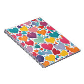 鮮やかハートお祝いノートカラフル- Love ノートブック (右側)