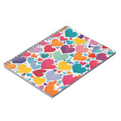 鮮やかハートお祝いノートカラフル- Love ノートブック (左側)