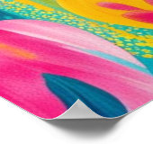 鮮やかハートアートプリント ポスター (角)