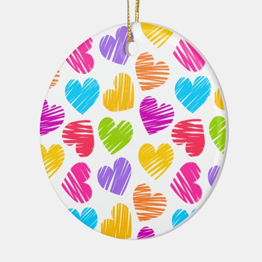 鮮やかハートオーナメント セラミックオーナメント (左)
