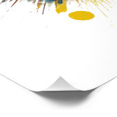 鮮やかハート爆発 – おもしろいアポップ・アートのートデザイン ポスター (コーナー)