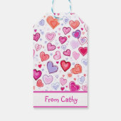 鮮やかハート |カラフル | |からカスタムの(&E) ギフトタグ (裏面)