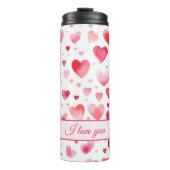 鮮やかハート |カラフル | |カスタム文字 タンブラー (正面)