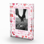 鮮やかハート |名前をカスタムする |バレンタインデー フォトブロック (右)