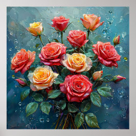 鮮やかバラ ポスター