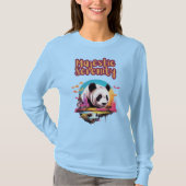 鮮やかパンダ素晴らし：自然美しいの色 Tシャツ (正面)