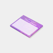 鮮やかパーソナライズされたな紫のマーリーアート ポストイット (アングル)