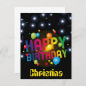 鮮やかパーソナライズされた誕生日 (正面/裏面)