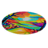 鮮やかヒルサイド調和絵を描ズ カッティングボード (角)