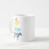 鮮やかビーガンのバイブカラフルス:植物基盤を採用 コーヒーマグカップ (正面左)