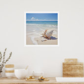 鮮やかビーチで貝を作る ポスター (キッチン)