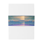 鮮やかビーチのフェイクグリッター結婚の 招待状ベリーバンド (裏面例)