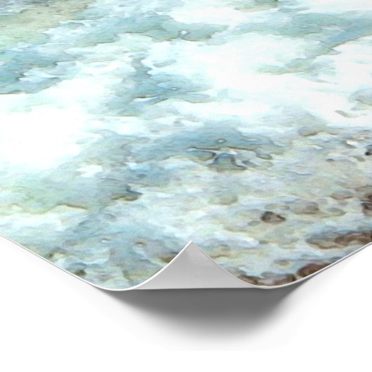 鮮やかビーチ水カラーシーン ポスター (角)