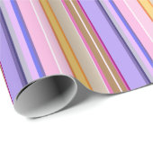 鮮やかピンクのマウストライプのヴェレモンの包み紙 ラッピングペーパー (ロールコーナー)