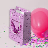 鮮やかピ不気味ック飛んでいるこうもりブラックスターズ スモールペーパーバッグ