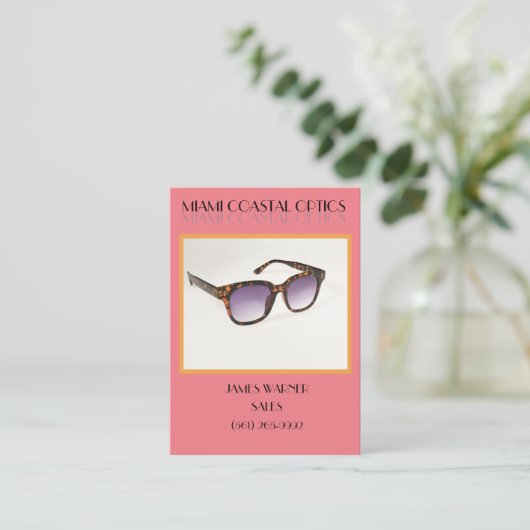 鮮やかファッションメーカー/リテールサングラス 名刺 (スタンド正面)