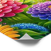 鮮やかファンタジー園の孔雀絵を描 ポスター (角)