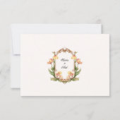 鮮やかフローラと金ゴールド結婚のサンキューカード サンキューカード (裏面)