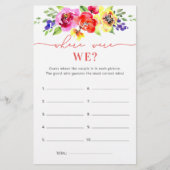 鮮やかフローラどこ我々ブライダルシャワーゲーム (正面)