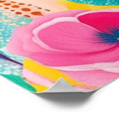 鮮やかフローラアートプリント ポスター (角)