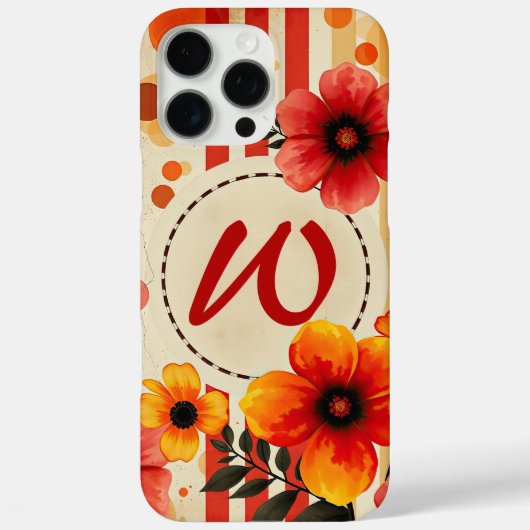 鮮やかフローラウォー動揺してトカラーシックモノグラム Case-Mate iPhoneケース (裏面)