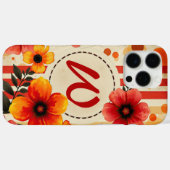 鮮やかフローラウォー動揺してトカラーシックモノグラム Case-Mate iPhoneケース (裏面 (横))
