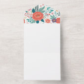 鮮やかフローラオールオーバープリントパターン オールインワン招待状 (内側)