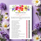 鮮やかフローラカラフルブライダルシャワーシューゲーム