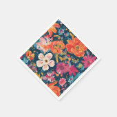 鮮やかフローラグラフィックアート スタンダードカクテルナプキン (角)