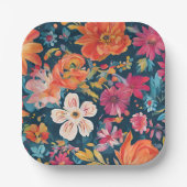 鮮やかフローラグラフィックアート ペーパープレート (正面)