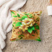 鮮やかフローラグリーンパステル クッション (ブランケット)