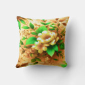 鮮やかフローラグリーンパステル クッション (裏面)